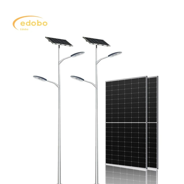 Edobo 190lm/w Solar Street Lights Outdoor Lighting With Lithium Battery