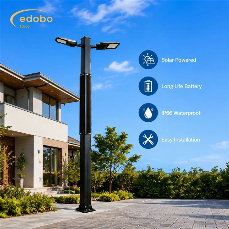 Modern Solar Landscape Light With IP66 Waterproof For Garden Villa Outdoor Lighting
