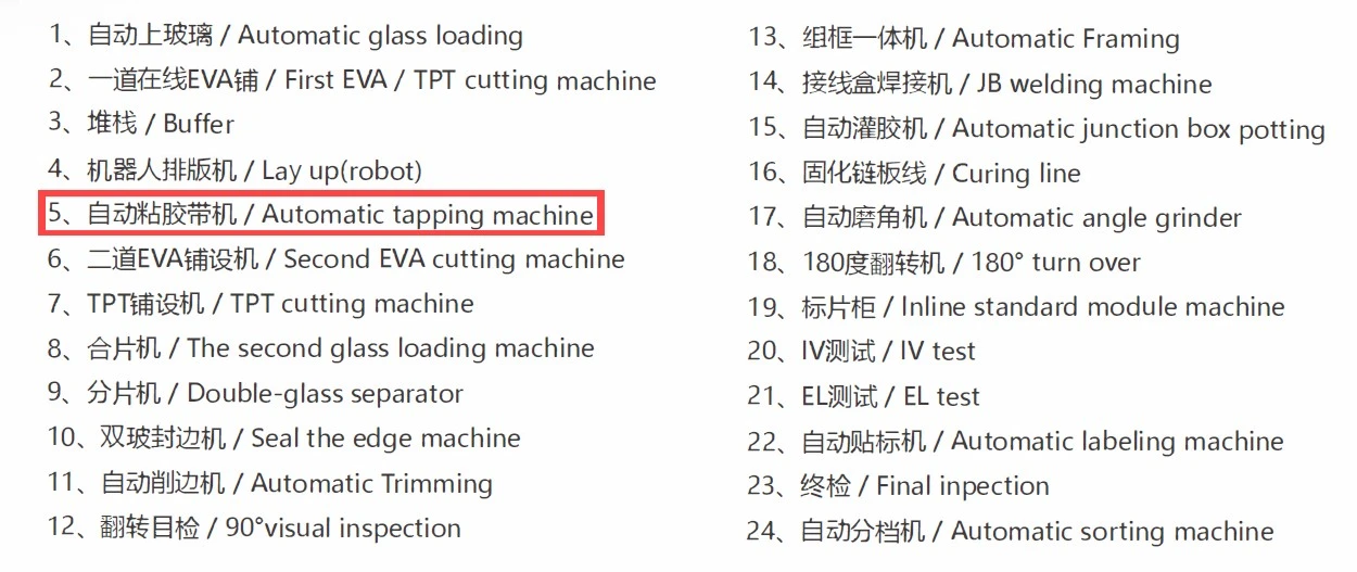 Solar Panels Production Automatic Tapping Machine