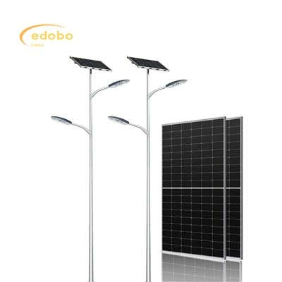 Edobo 190lm/w Solar Street Lights Outdoor Lighting With Lithium Battery